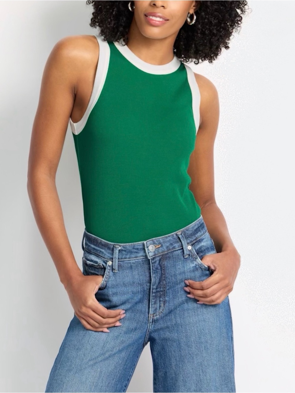 Market & Spruce- Molli Ribbed High Neck Tank